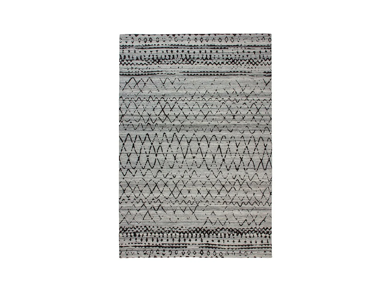 Tapis Imprimé Ethnique "Phoenix" Naturel & Gris 160 x 230 cm