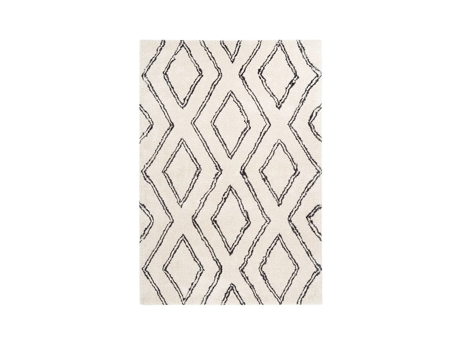 Tapis Imprimé Losange "Orlando" Ivoire 160 x 230 cm
