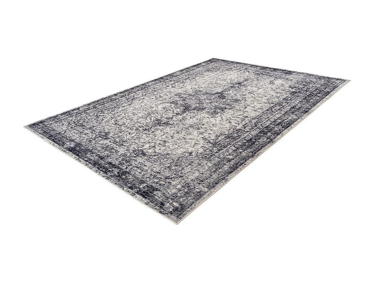 Tapis Rétro Tissé à la Main "Piedmont" Gris 80 x 150 cm