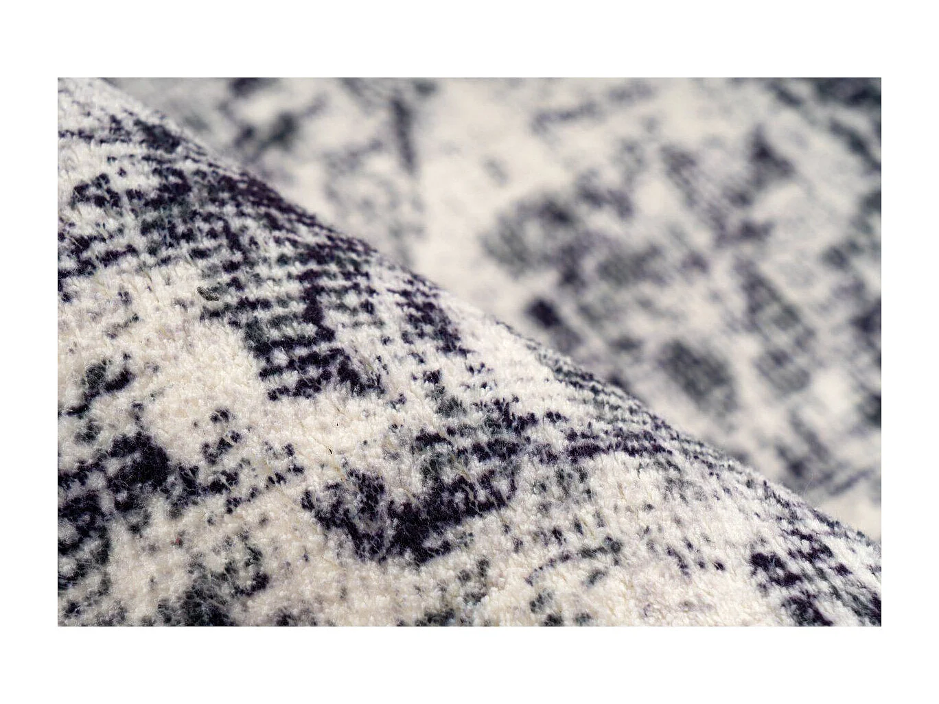 Tapis Rétro Tissé à la Main "Piedmont" Gris 80 x 150 cm