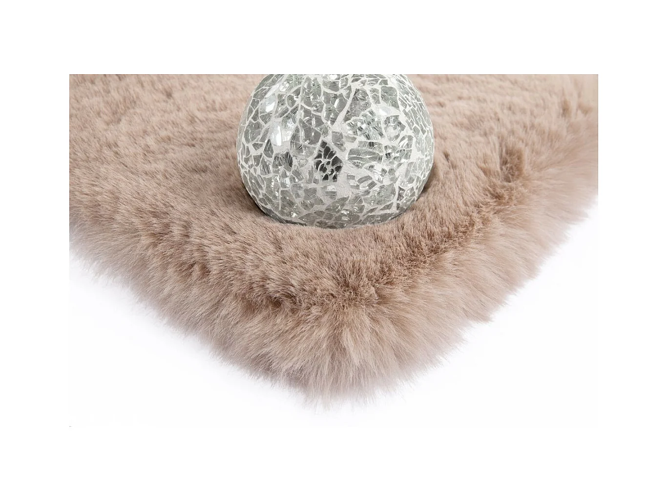 Tapis Tufté à la Main à Poils Longs "Rabbit" Crème 160 x 230 cm