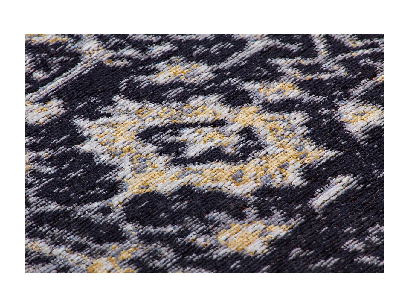 Tapis Jacquard à Poils Courts "Blaze" Bleu 75 x 150 cm