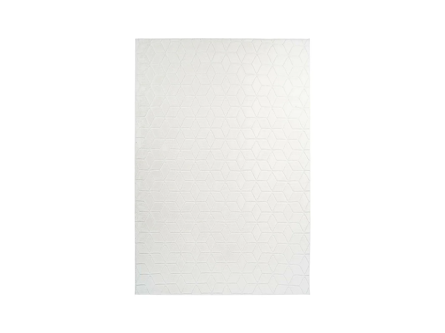 Tapis Shaggy Effet 3D "Vivica" Blanc 120 x 160 cm