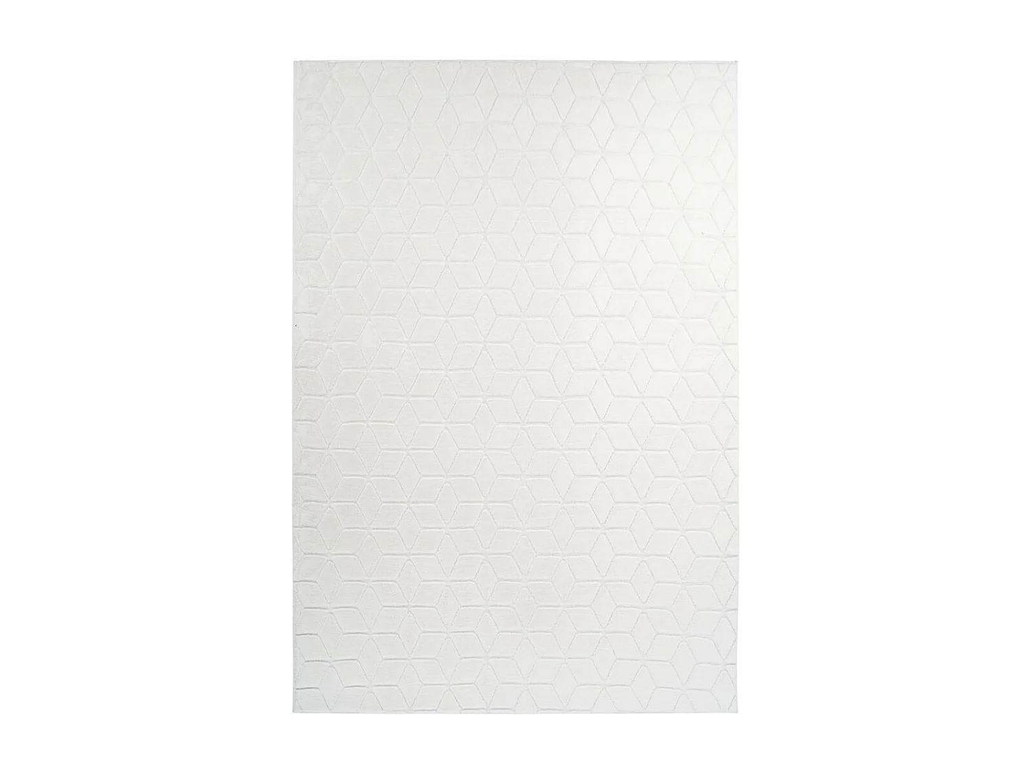 Tapis Shaggy Effet 3D "Vivica" Blanc 120 x 160 cm