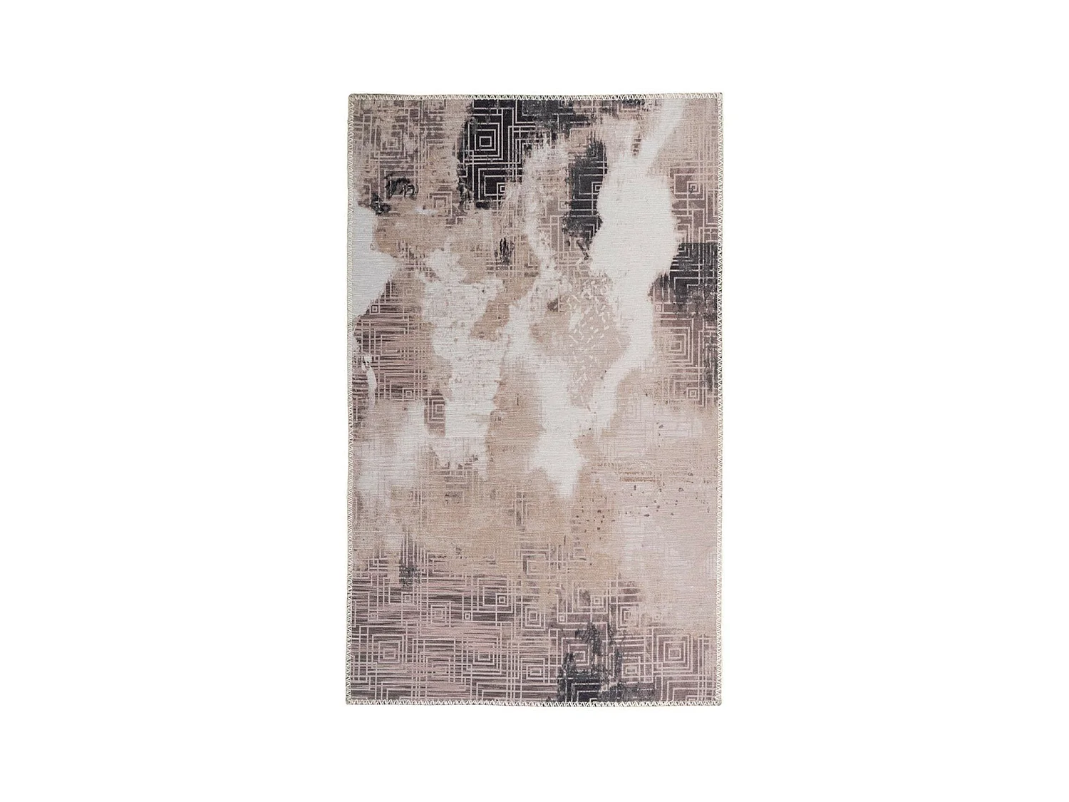 Tapis Tissé Imprimé Vintage "Prayer II" Crème 160 x 230 cm