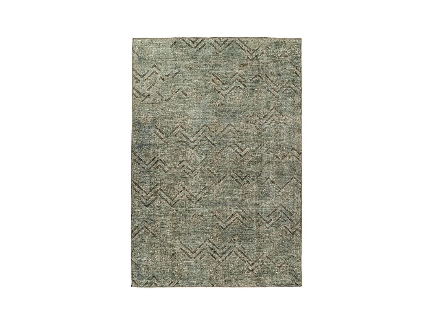 Tapis Tissé à Poils Courts "Antique" Kaki 120 x 180 cm