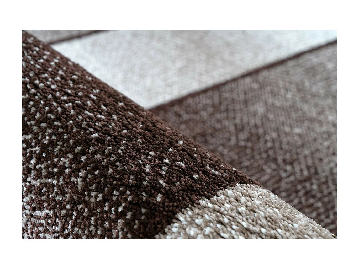 Tapis Tissé à Poils Courts "Broadway III" Marron & Beige 120 x 170 cm