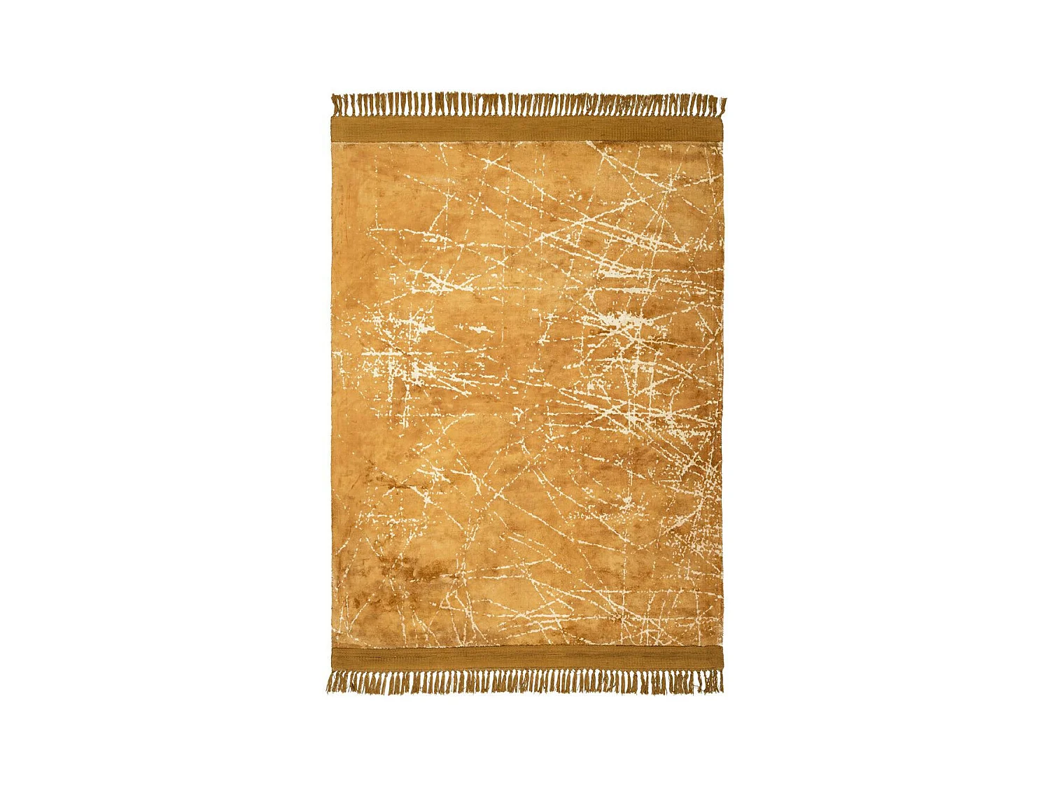 Tapis Tissé à la Main Imprimé "Dolce Vita III" Or 80 x 150 cm