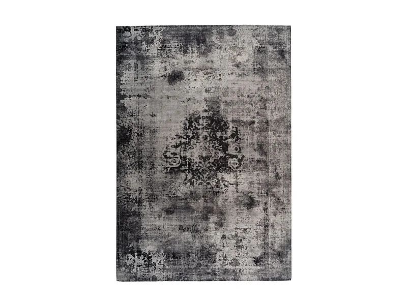 Tapis Rétro à Poils Courts "Vintage" Gris 140 x 200 cm