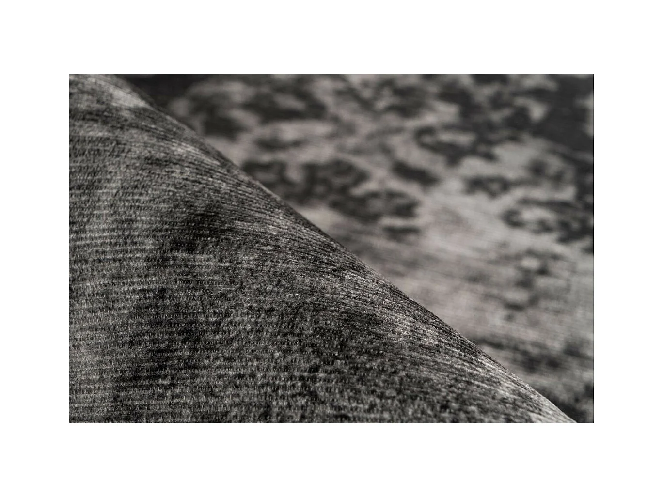 Tapis Rétro à Poils Courts "Vintage" Gris 140 x 200 cm