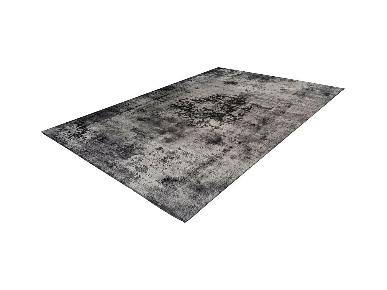 Tapis Rétro à Poils Courts "Vintage" Gris 140 x 200 cm