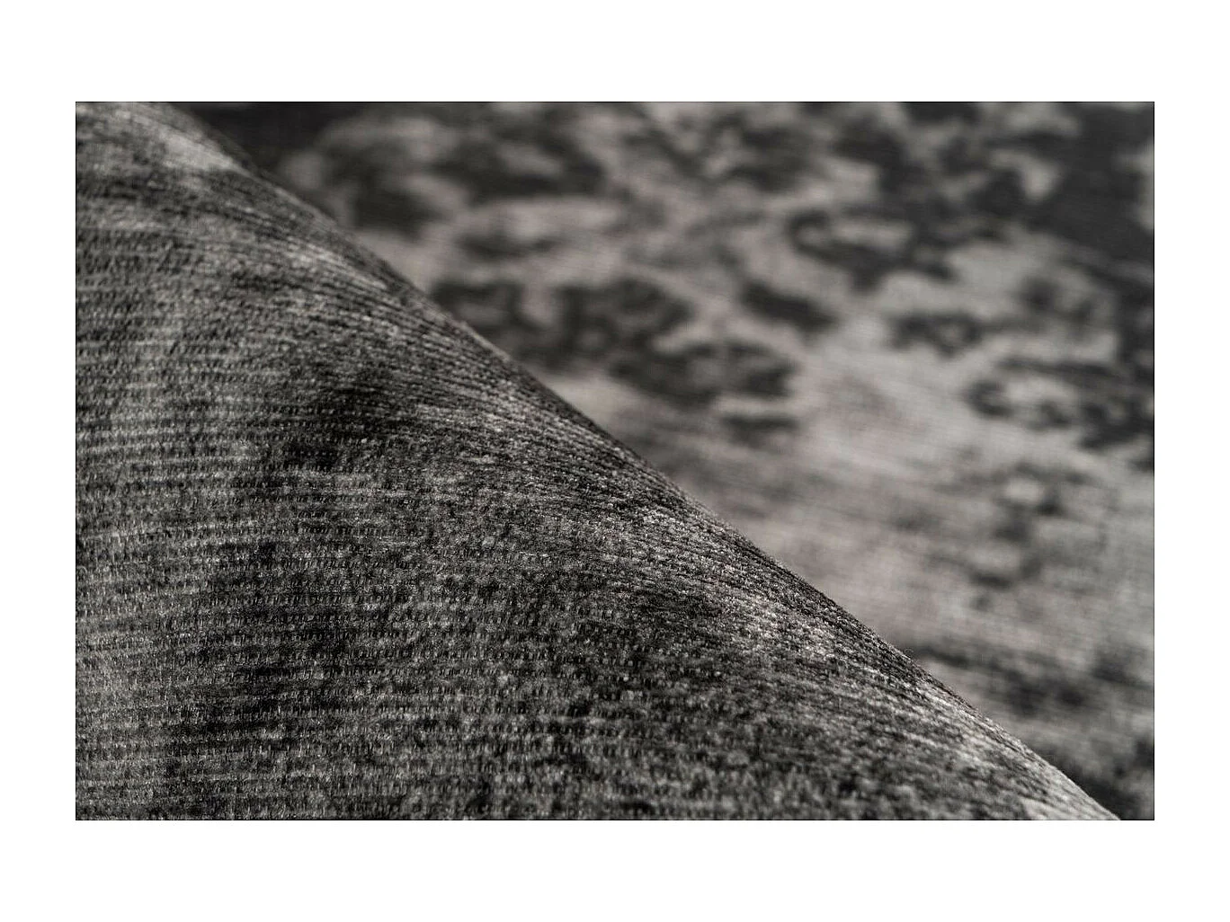 Tapis Rétro à Poils Courts "Vintage" Gris 140 x 200 cm