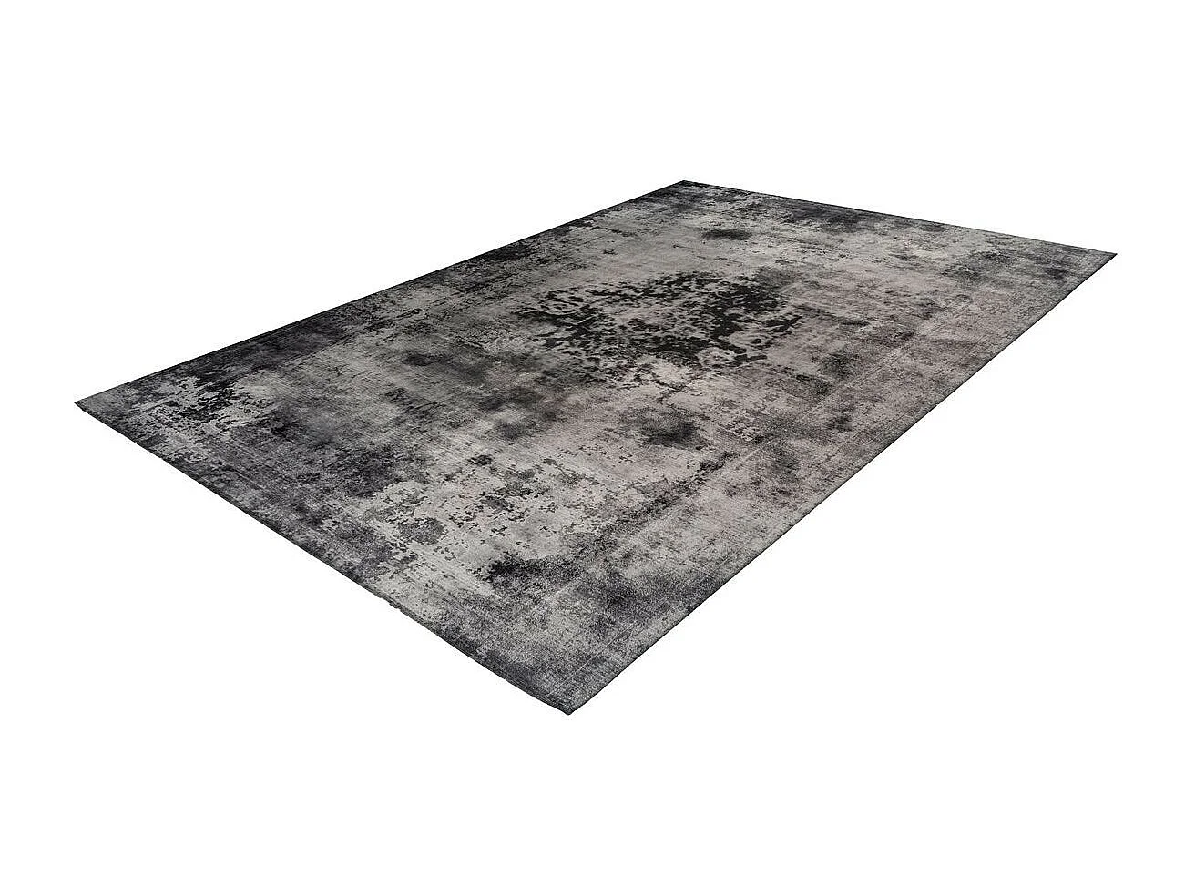 Tapis Rétro à Poils Courts "Vintage" Gris 140 x 200 cm