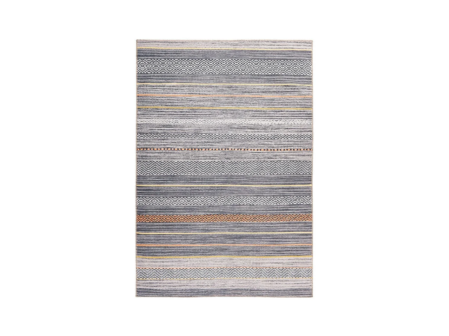 Tapis Tissé Rayé Vintage à Motifs "Faye" Multicolore 230 x 330 cm