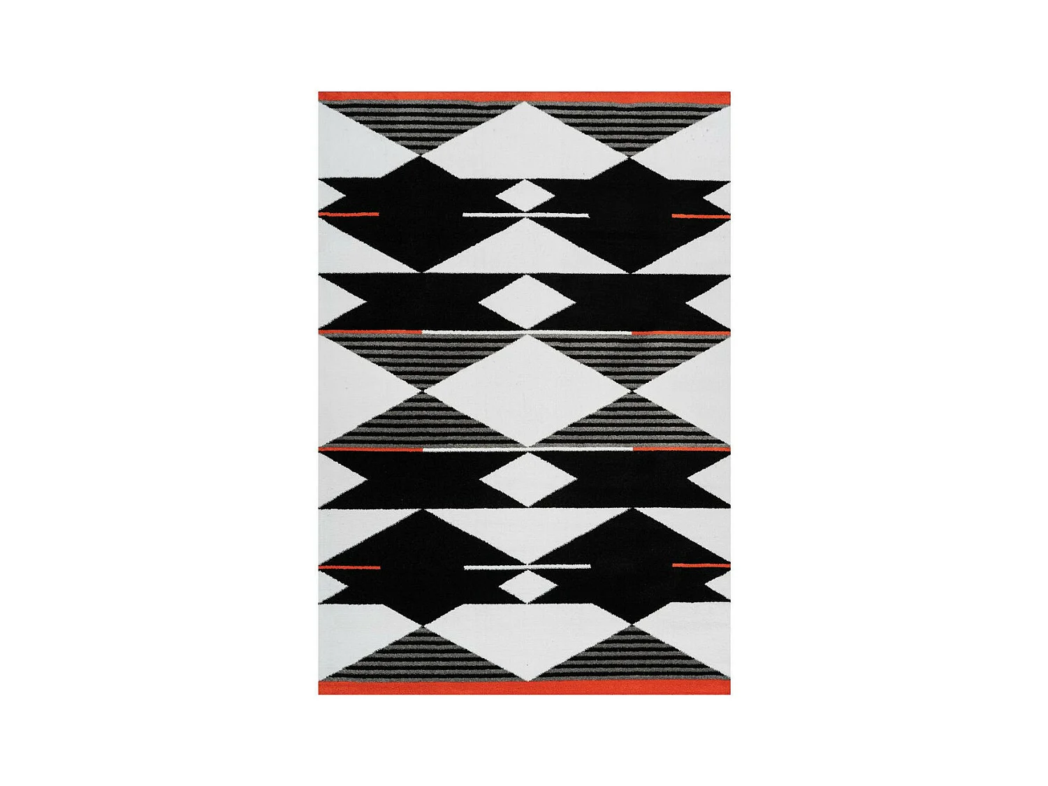 Tapis Ethnique à Poils Courts "Broadway V" Noir 120 x 170 cm