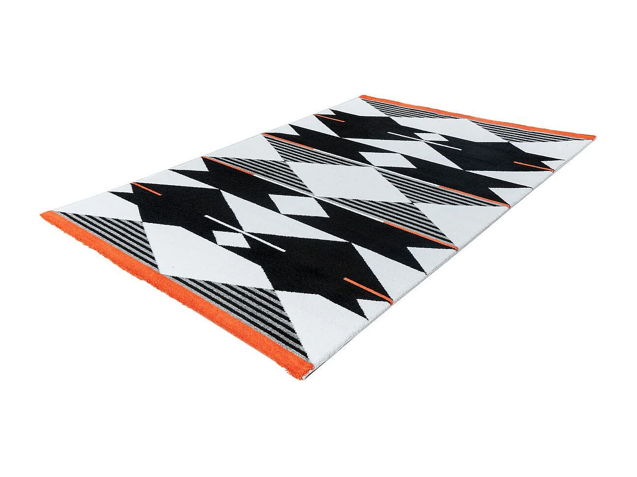 Tapis Ethnique à Poils Courts "Broadway V" Noir 120 x 170 cm