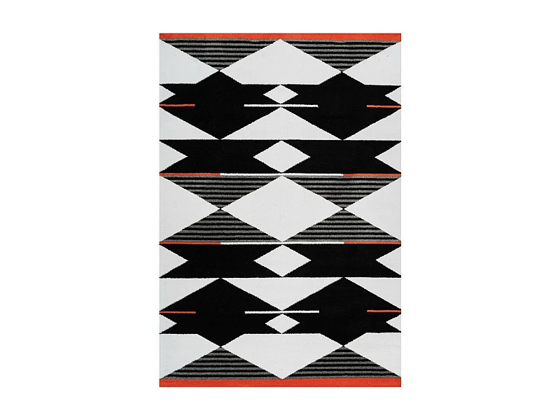 Tapis Ethnique à Poils Courts "Broadway V" Noir 120 x 170 cm