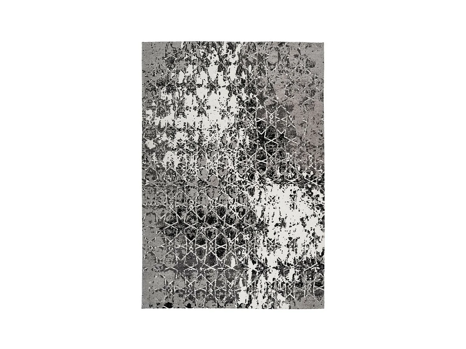 Tapis Vintage à Poils Courts "Iglesia" Gris 80 x 150 cm