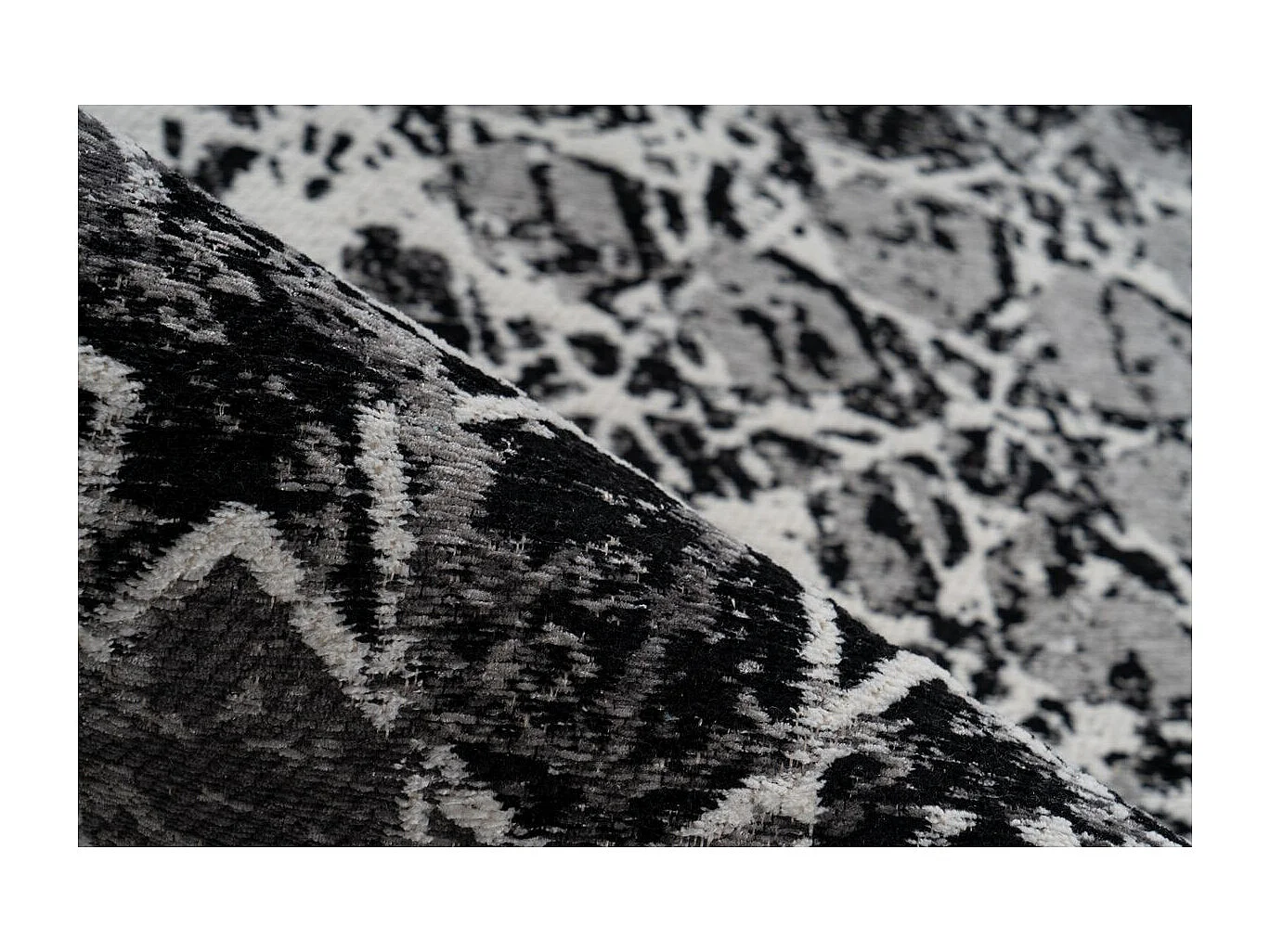 Tapis Vintage à Poils Courts "Iglesia" Gris 80 x 150 cm