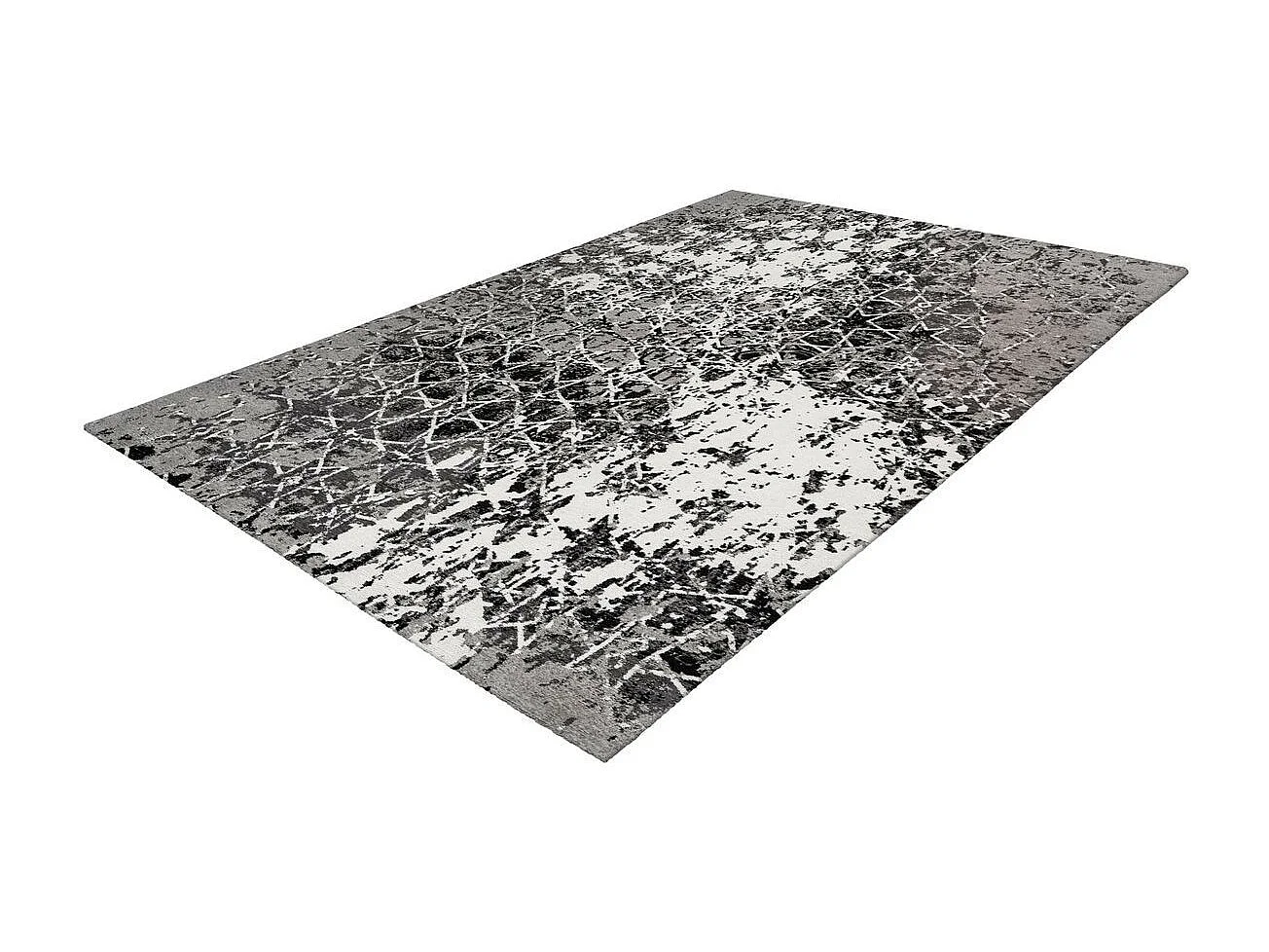 Tapis Vintage à Poils Courts "Iglesia" Gris 80 x 150 cm
