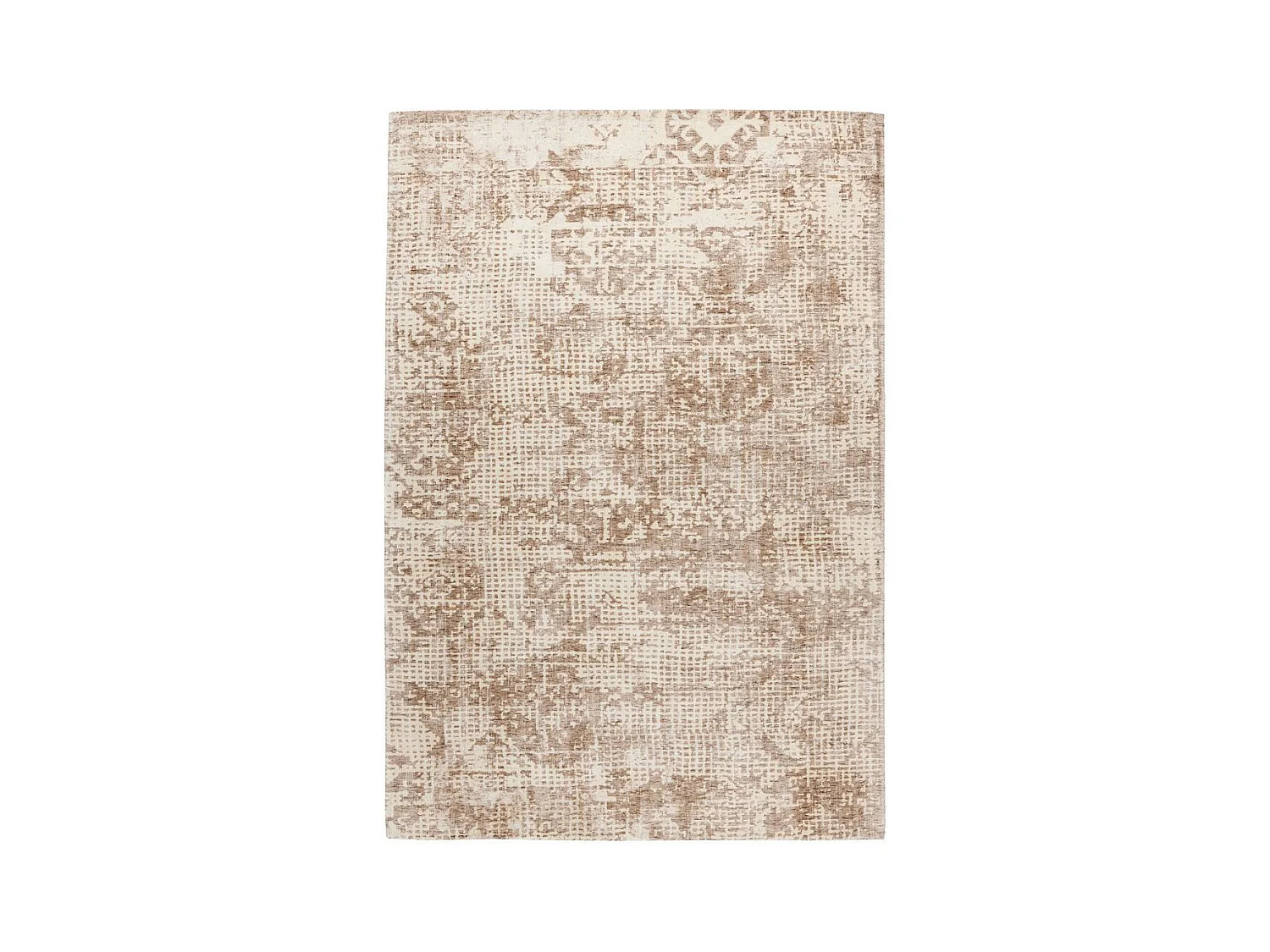 Tapis Tissé à Poils Courts "Puerto" Beige & Crème 120 x 170 cm
