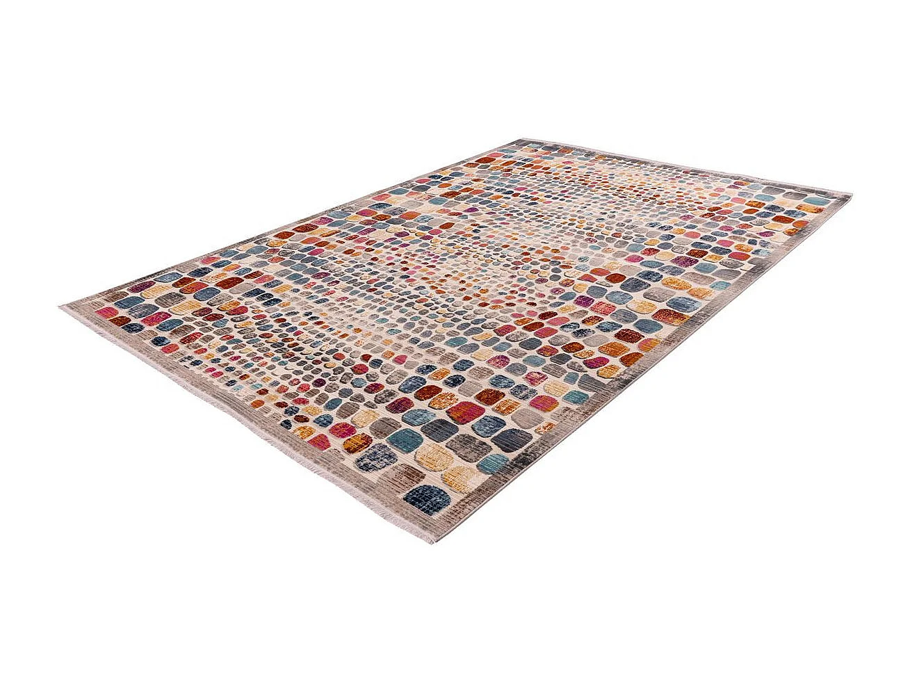 Tapis Motif Pierres Colorées "Anouk" Multicolore 120 x 170 cm