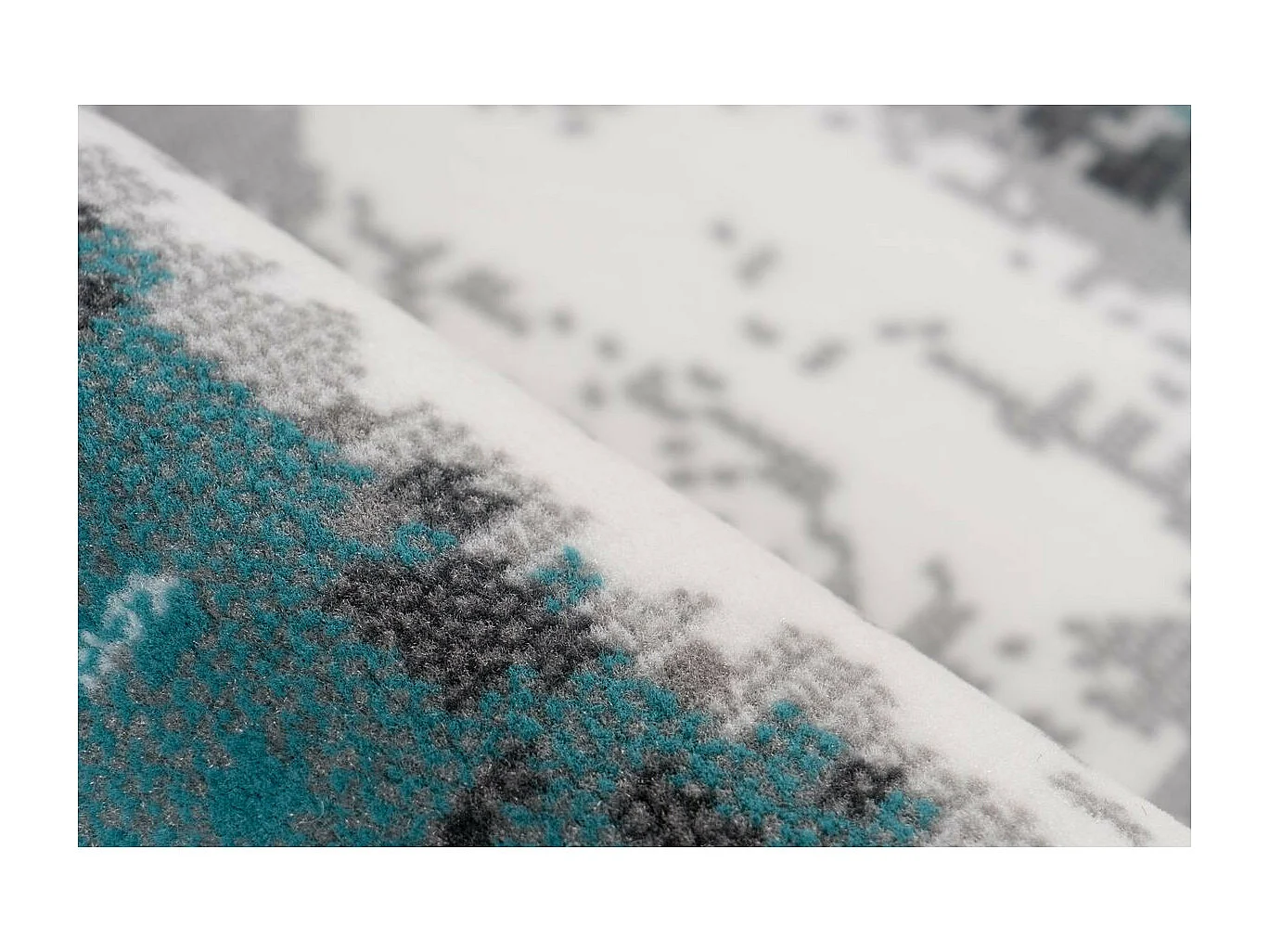 Tapis Vintage à Poils Courts "Esperanto V" Bleu 80 x 150 cm