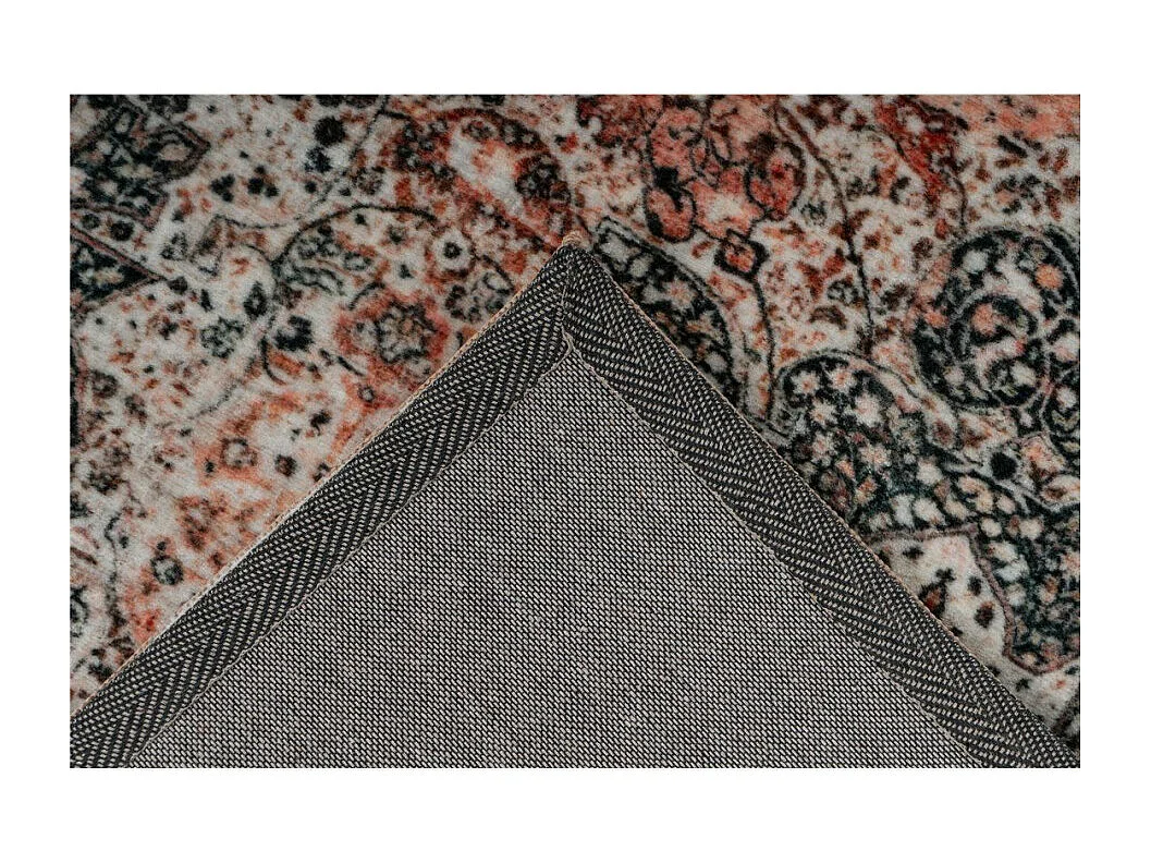 Tapis Tissé Vintage à Poils Plats "Saphira" Beige 80 x 150 cm