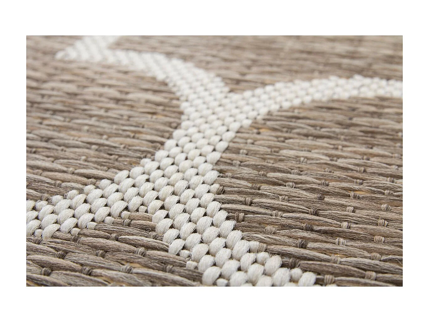 Tapis Tissé à Poils Courts "Batu" Beige 80 x 230 cm