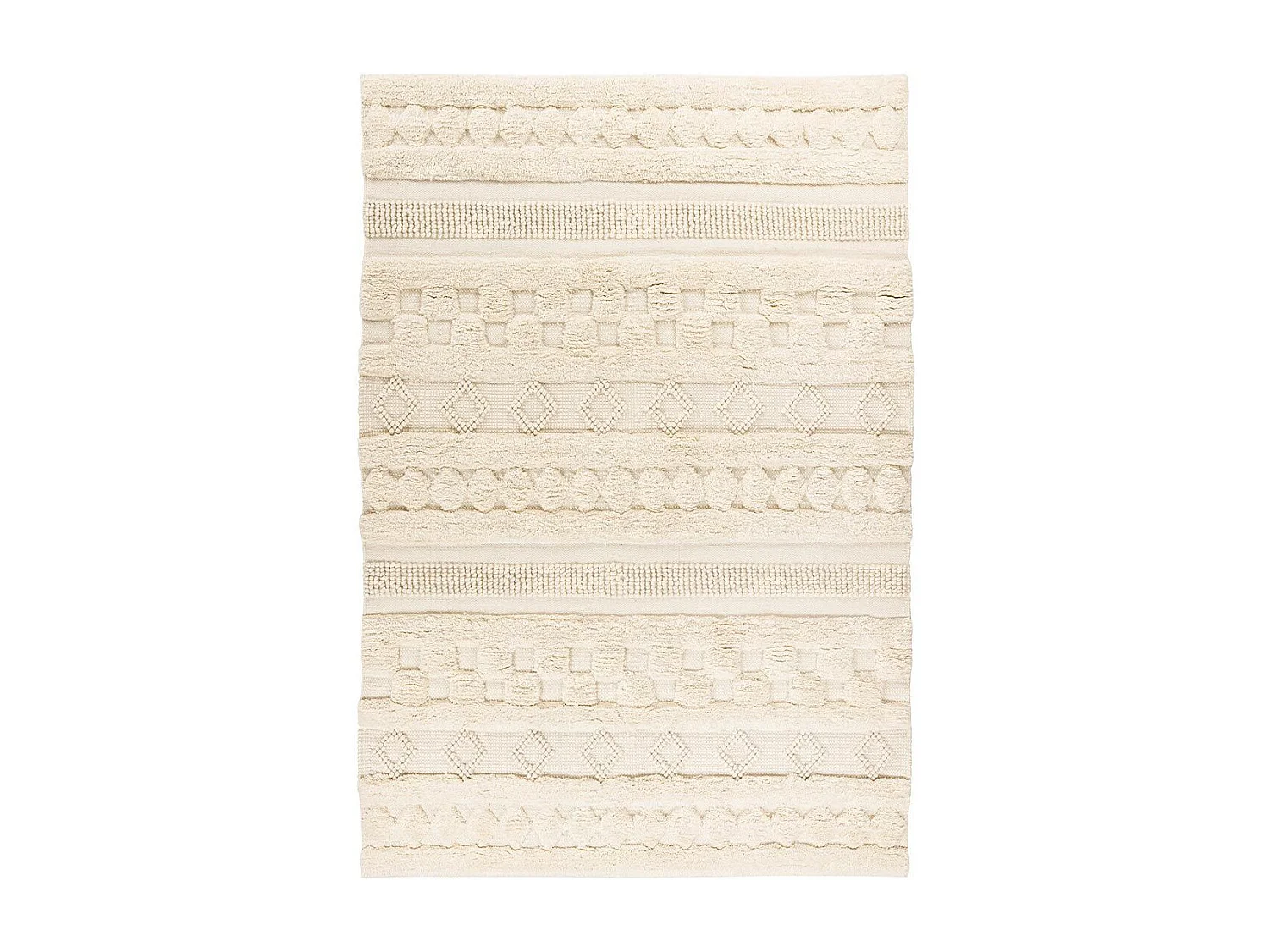 Tapis Bohème Fait à la Main "Bohist" Naturel 120 x 180 cm