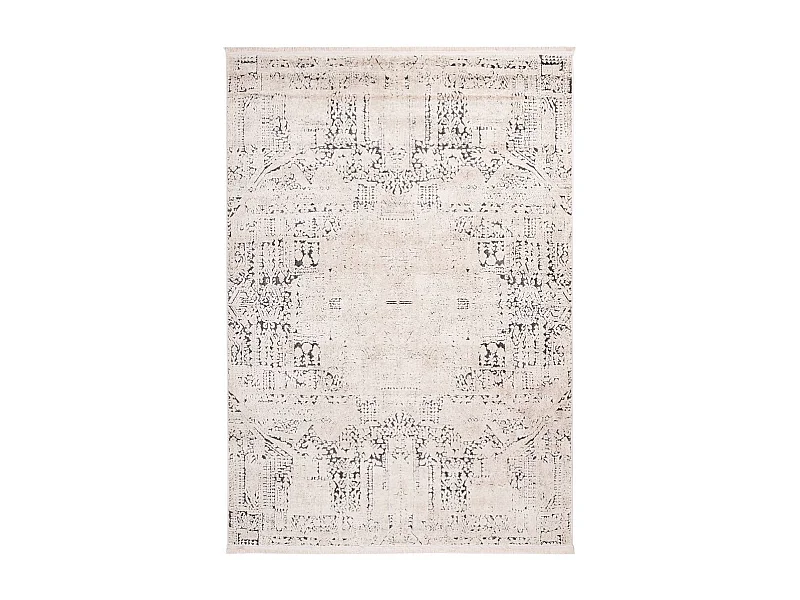 Tapis Imprimé Vintage "Palace" Gris 160 x 230 cm