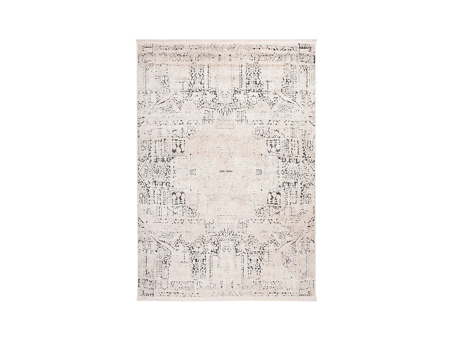Tapis Imprimé Vintage "Palace" Gris 160 x 230 cm