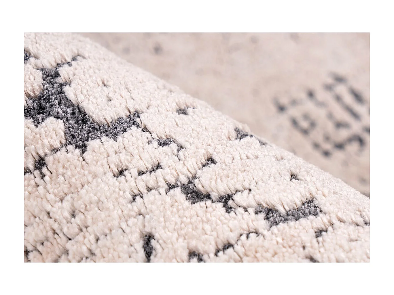 Tapis Imprimé Vintage "Palace" Gris 160 x 230 cm