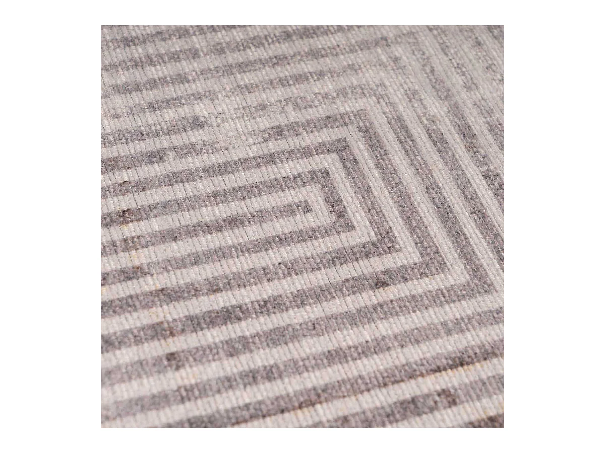 Tapis Tissé Imprimé à Poils Plats "Maya VI" Gris 200 x 290 cm