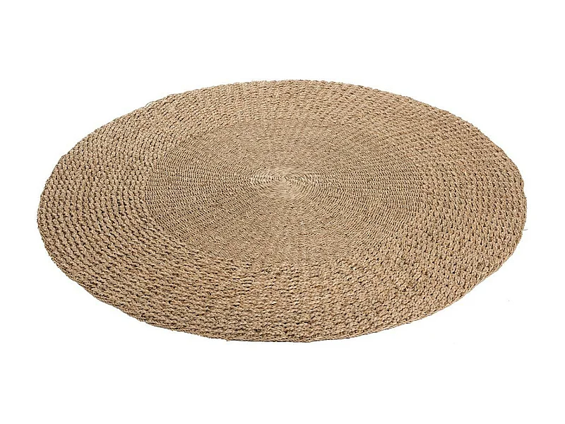 Tapis Tressé Déco "Zostere" 120cm Naturel