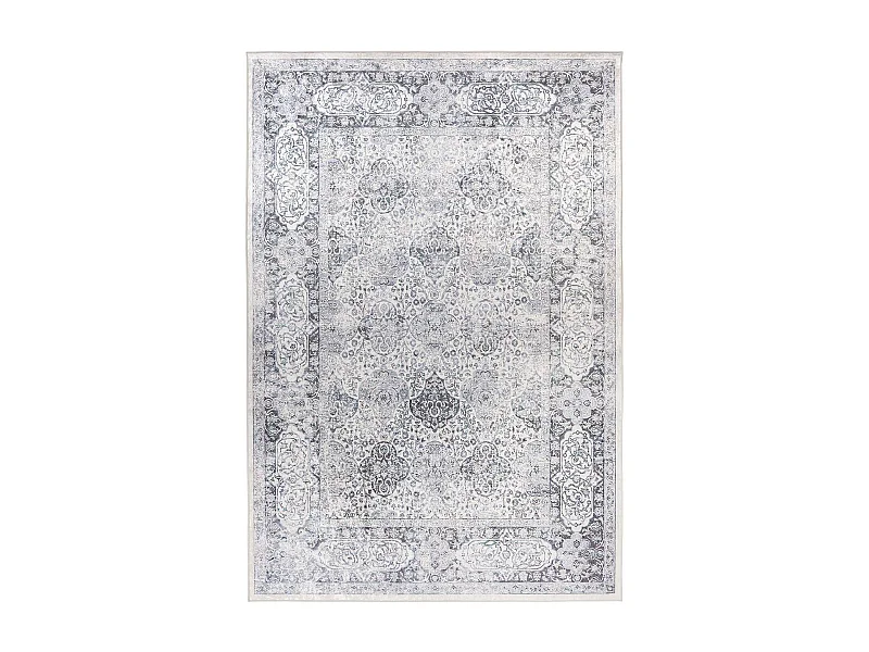 Tapis Vintage à Poils Plats "Rhodin" Gris 120 x 170 cm