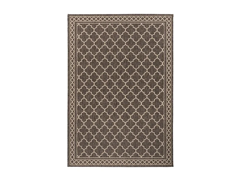 Tapis à Motifs à Poils Plats &quot;Splash&quot; Marron 80 x 150 cm