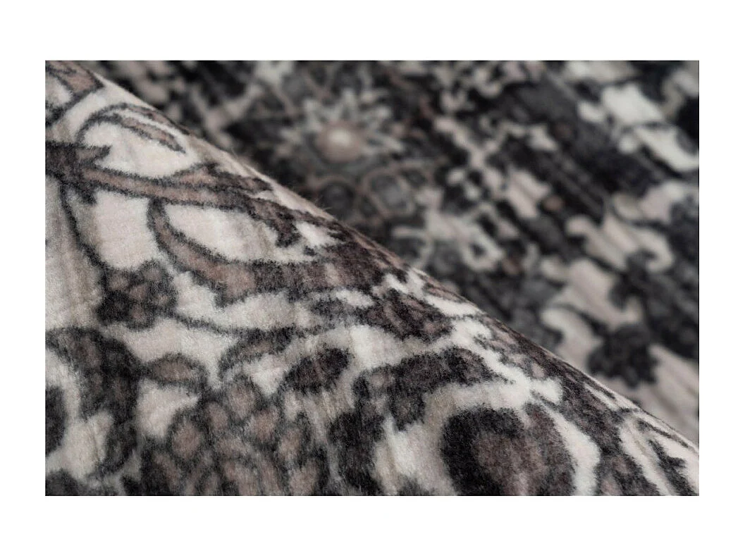 Tapis Tissé Imprimé à Poils Plats "Saphira" Gris 120 x 170 cm