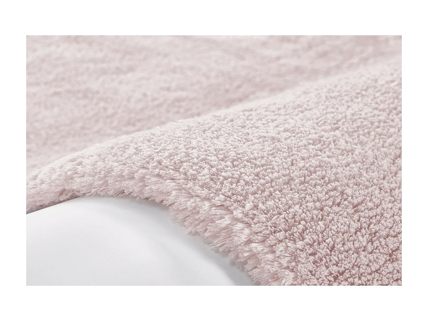 Tapis Shaggy Fait Main "Bali" Rose 160 x 230 cm