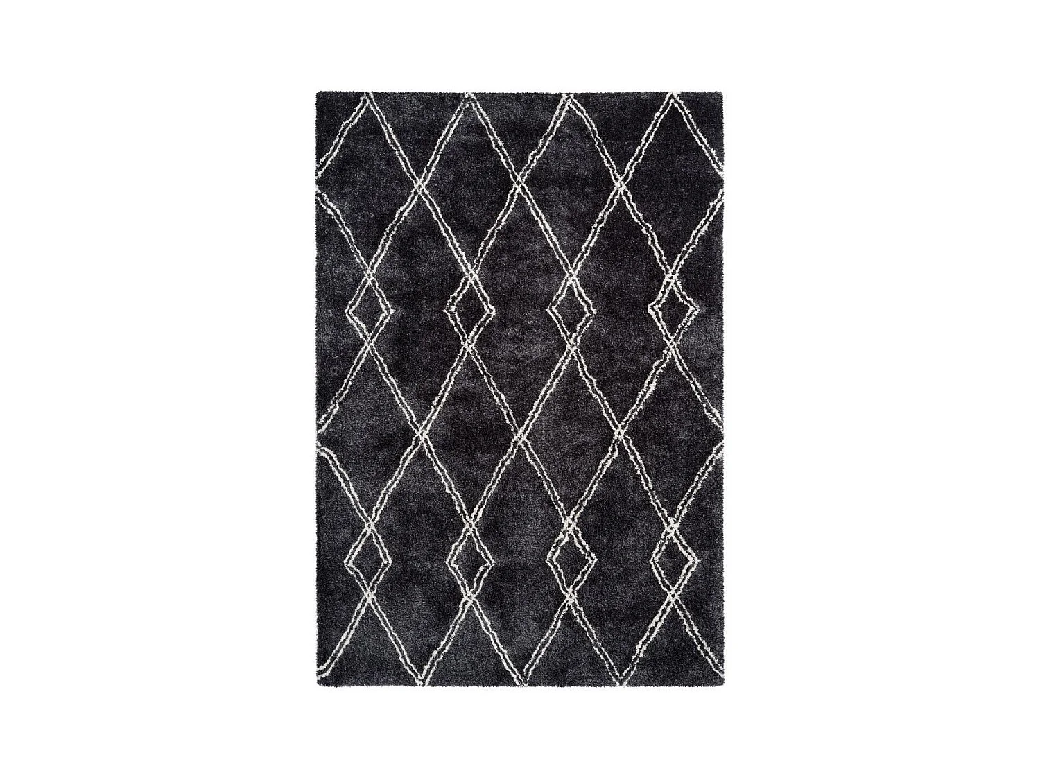 Tapis Imprimé Géométrique "Orlando" Anthracite 200 x 290 cm