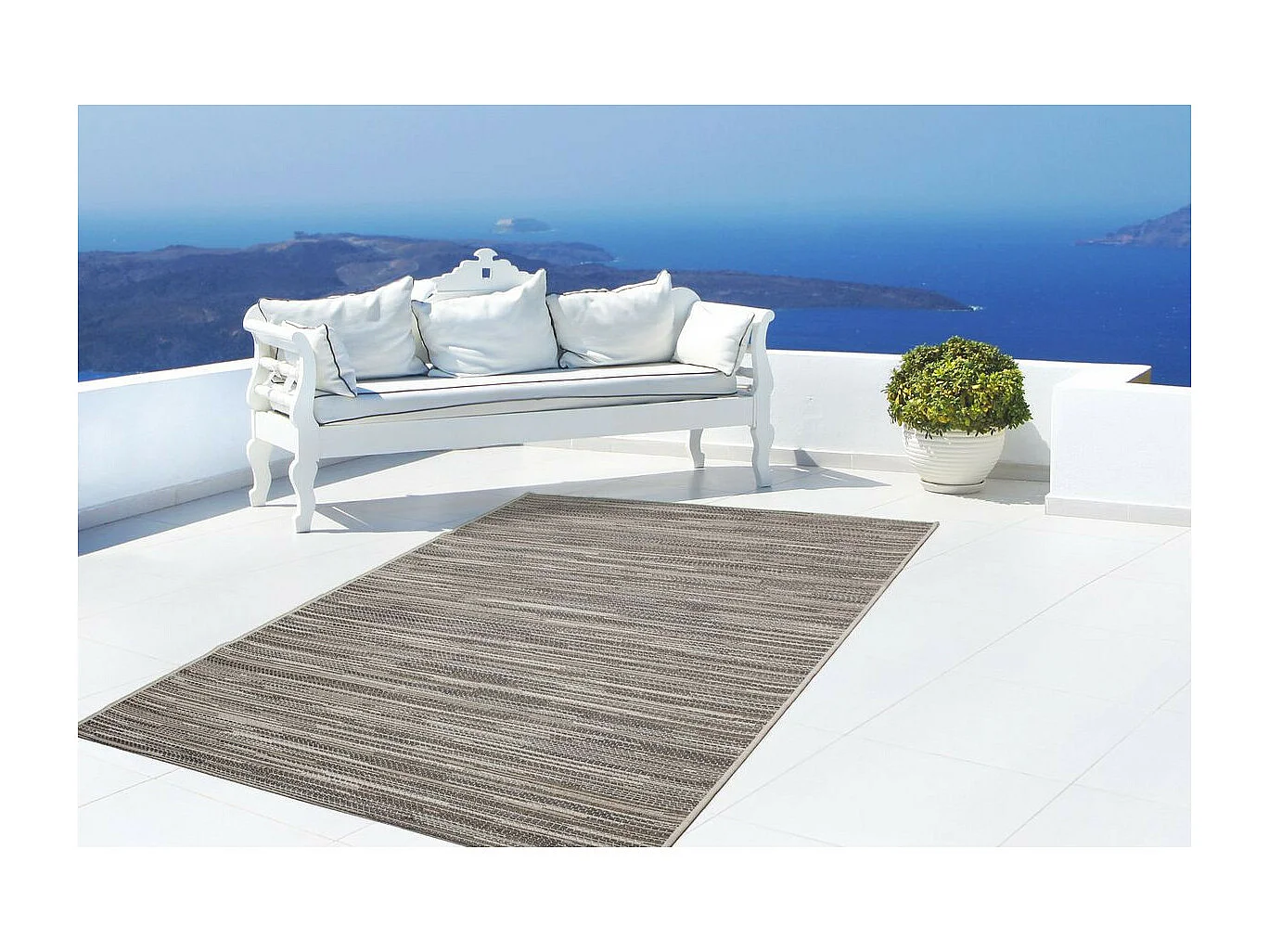 Tapis en Osier à Poils Courts "Bali" Beige 80 x 150 cm