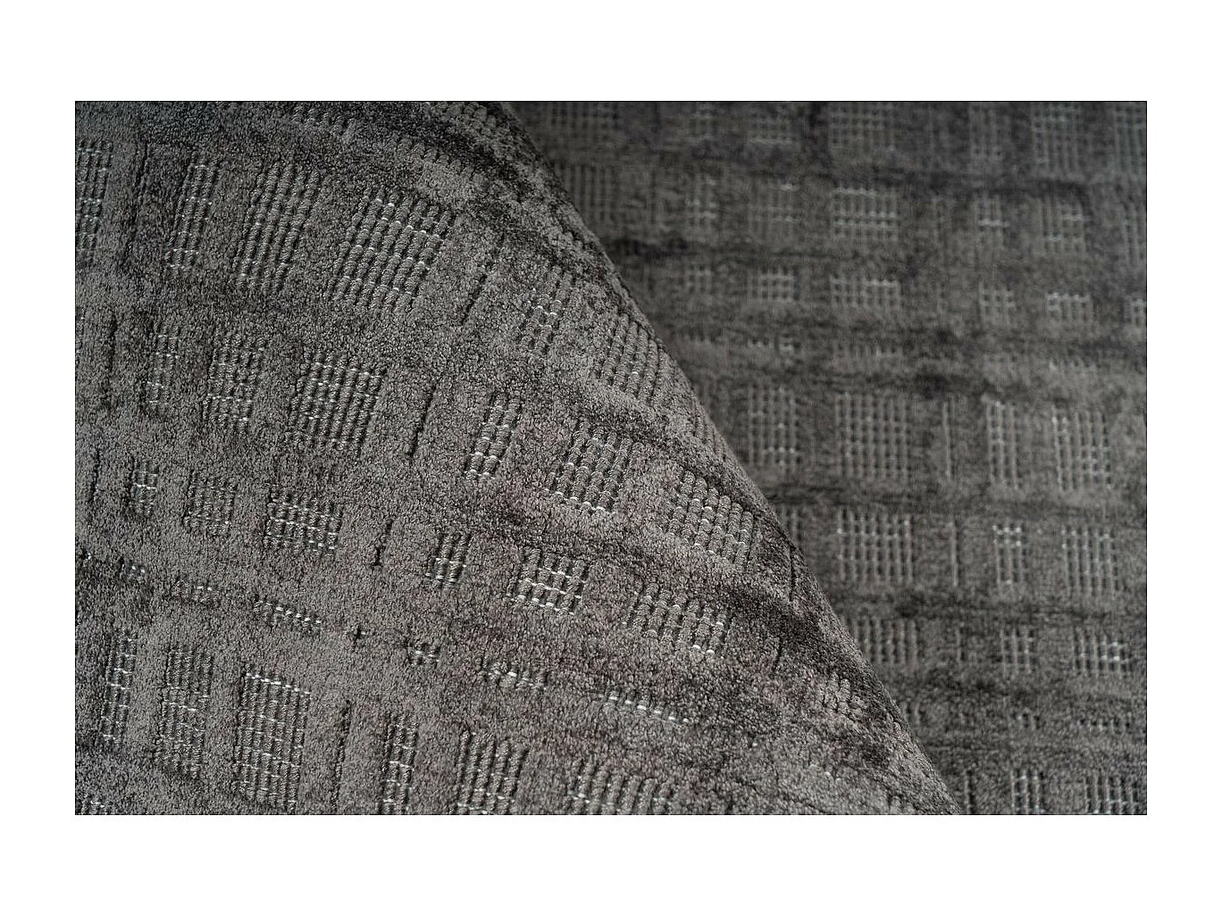 Tapis Tissé à la Main "Karma" Anthracite 80 x 150 cm