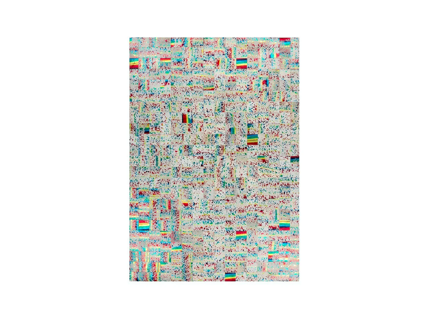 Tapis en Cuir Effet Métallique "Rocket" Multicolore 80 x 150 cm