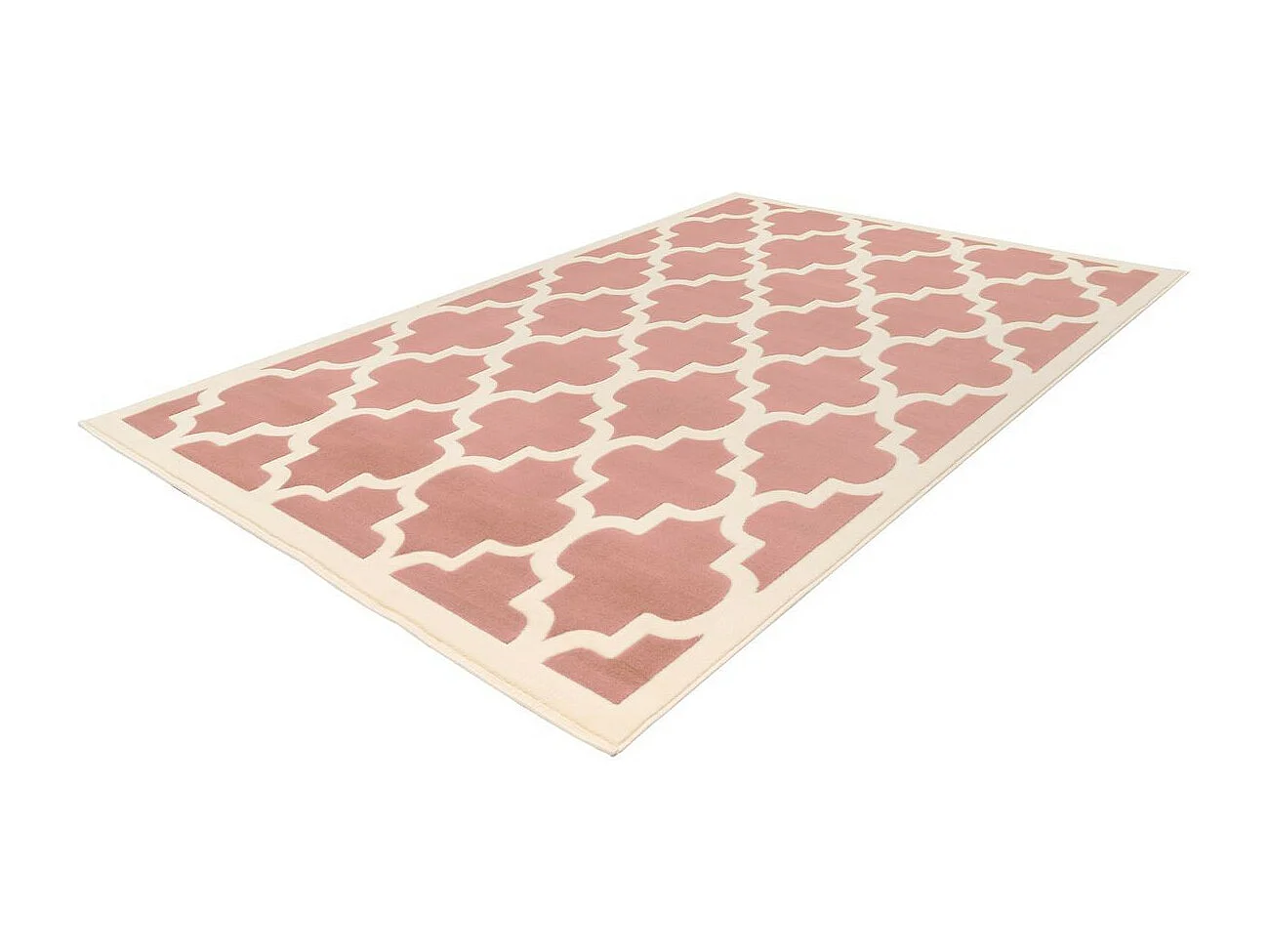 Tapis Vintage à Poils Courts "Manolya" Rose 160 x 230 cm
