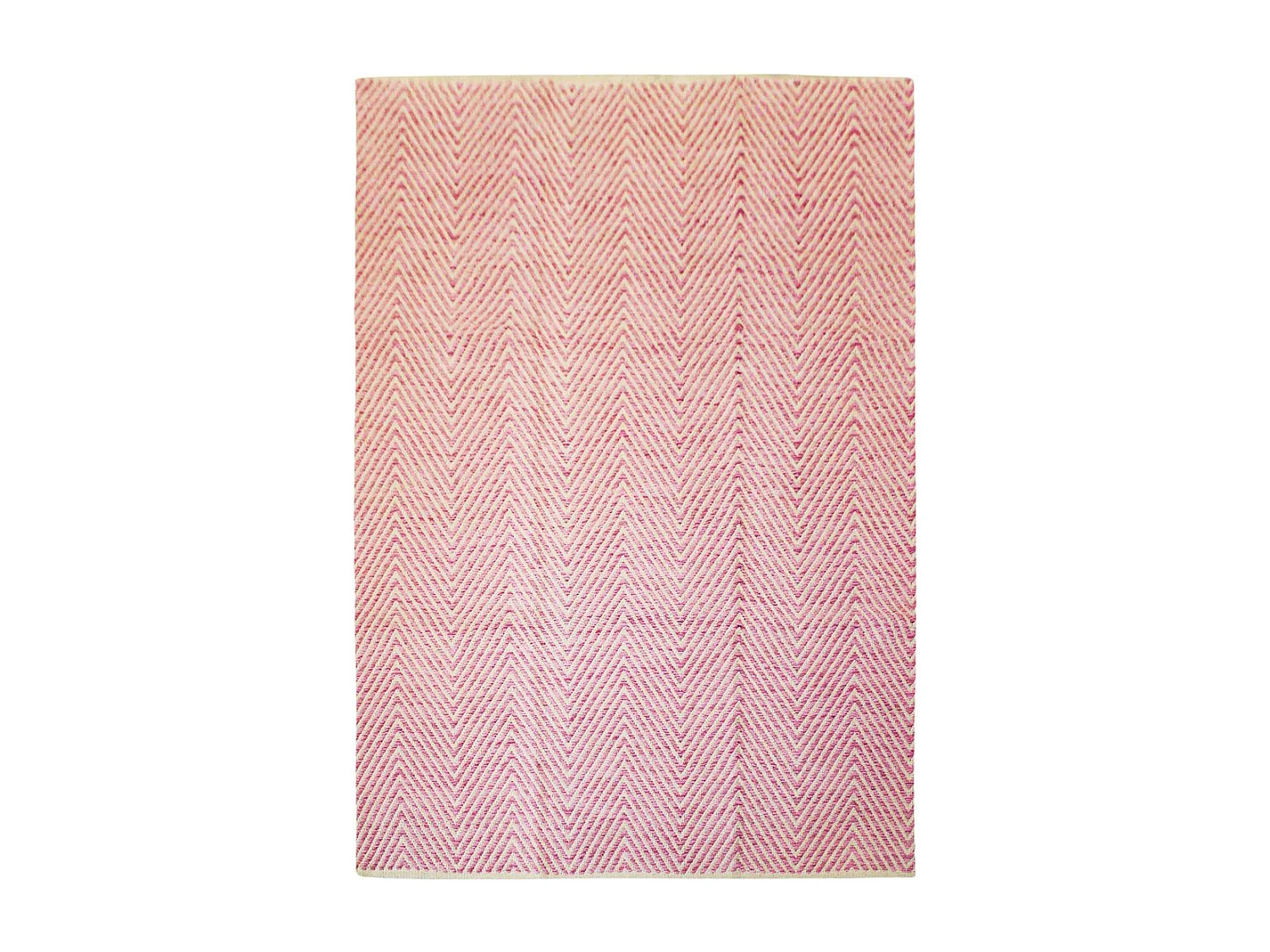 Tapis Tissé Rayé Fait Main "Aperitif" Rose 80 x 150 cm
