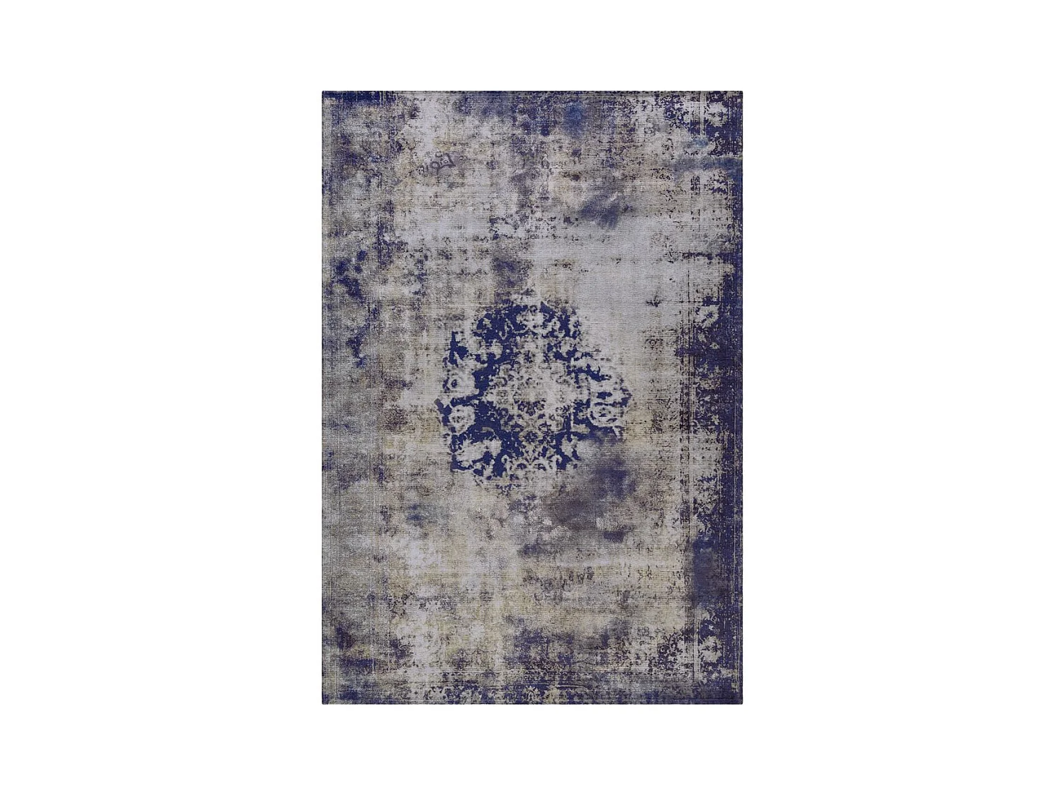 Tapis Rétro à Poils Courts "Vintage" Bleu 200 x 290 cm