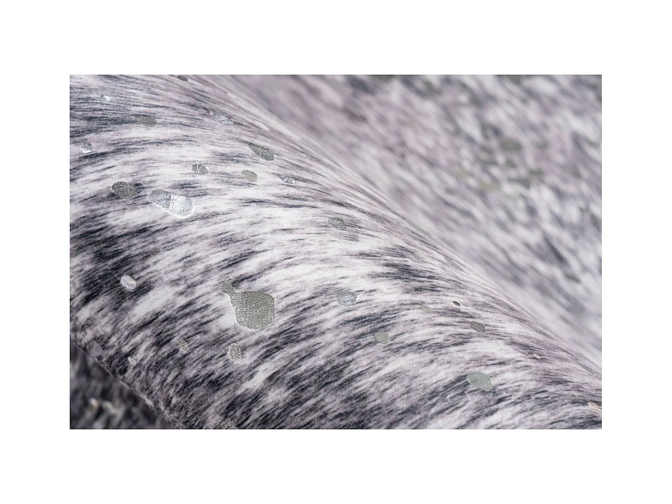 Tapis Motif Animal "Western" Argent & Marron 130 x 170 cm