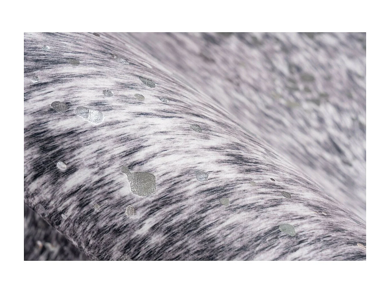 Tapis Motif Animal "Western" Argent & Marron 130 x 170 cm