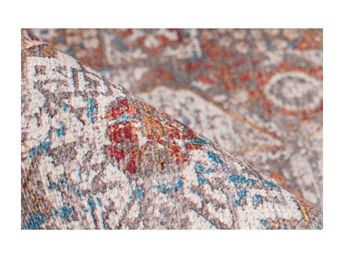 Tapis Tissé Vintage d'Orient "Faye" Multicolore 80 x 150 cm