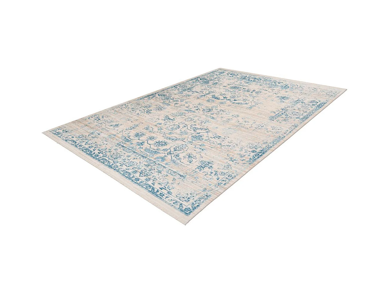 Tapis Vintage à Poils Courts "Baroque VI" Bleu 160 x 230 cm